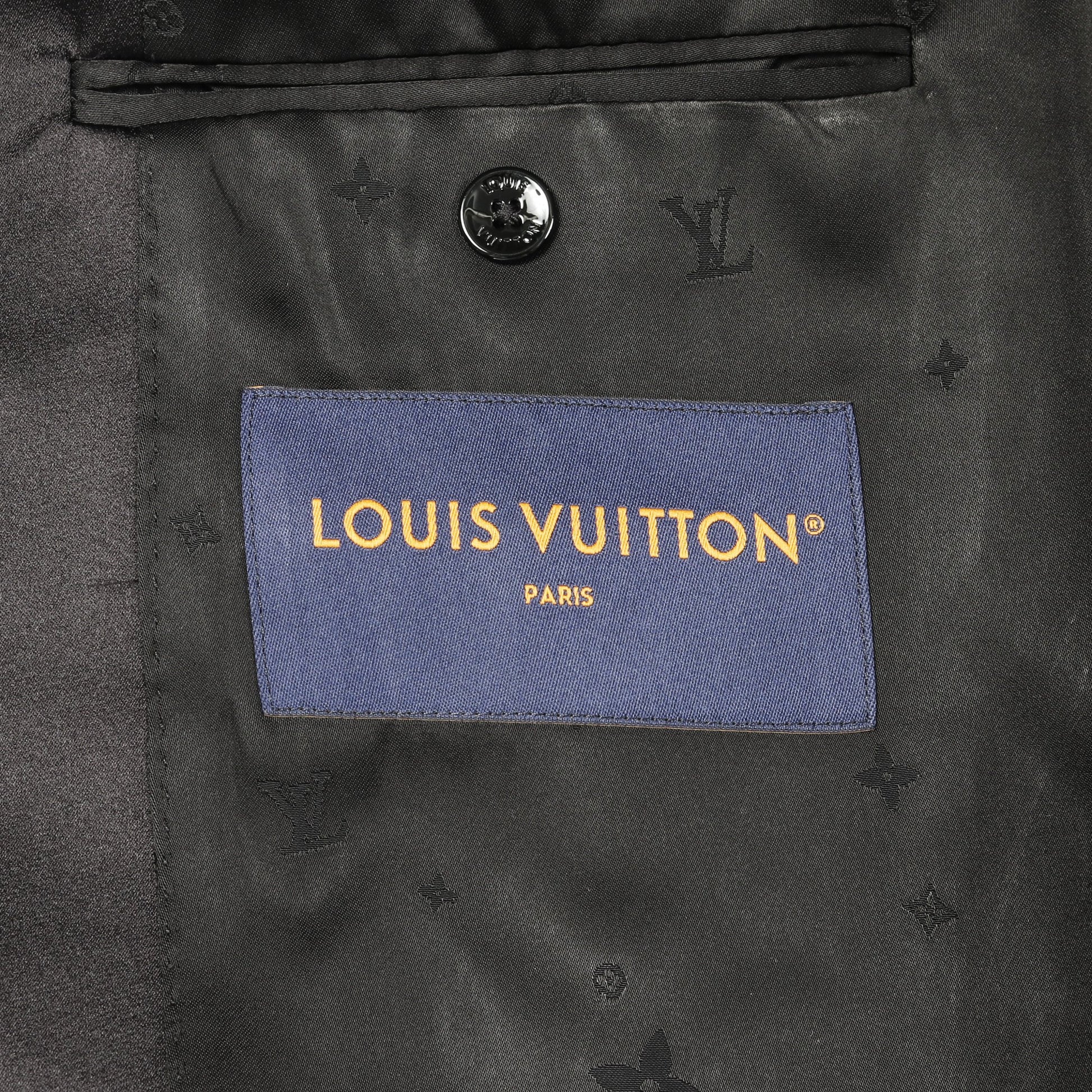 チェスターコート ウール ブラック ダブルブレスト ルイヴィトン アウター LOUIS VUITTON