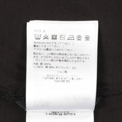 ネックラインロゴ Tシャツ クルーネック コットン ブラック モンクレール トップス MONCLER