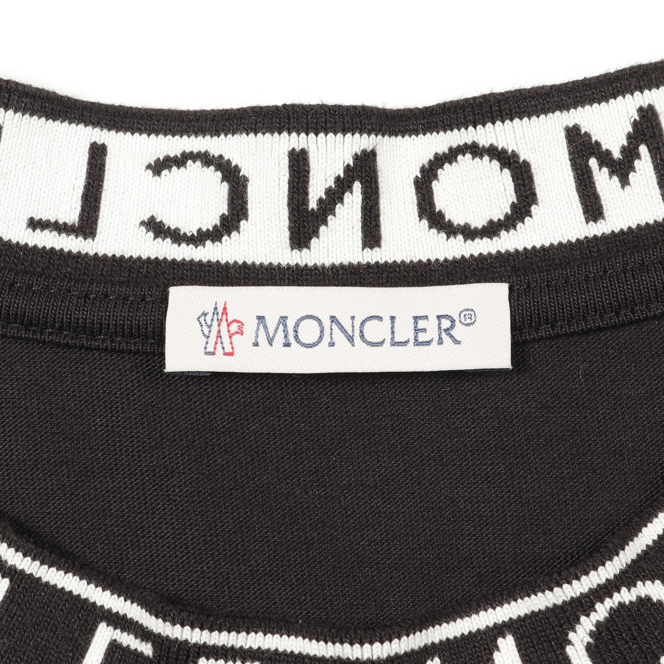 ネックラインロゴ Tシャツ クルーネック コットン ブラック