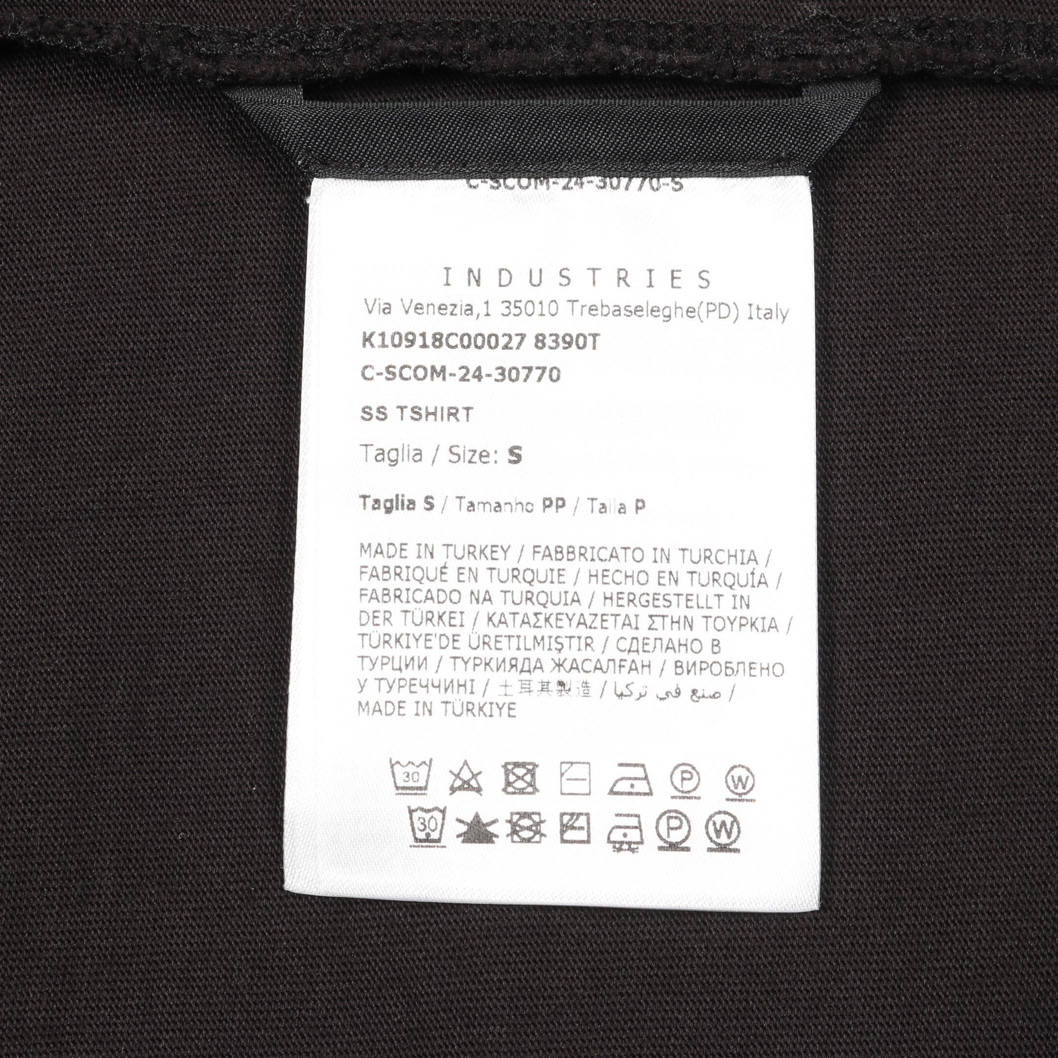 ネックラインロゴ Tシャツ クルーネック コットン ブラック