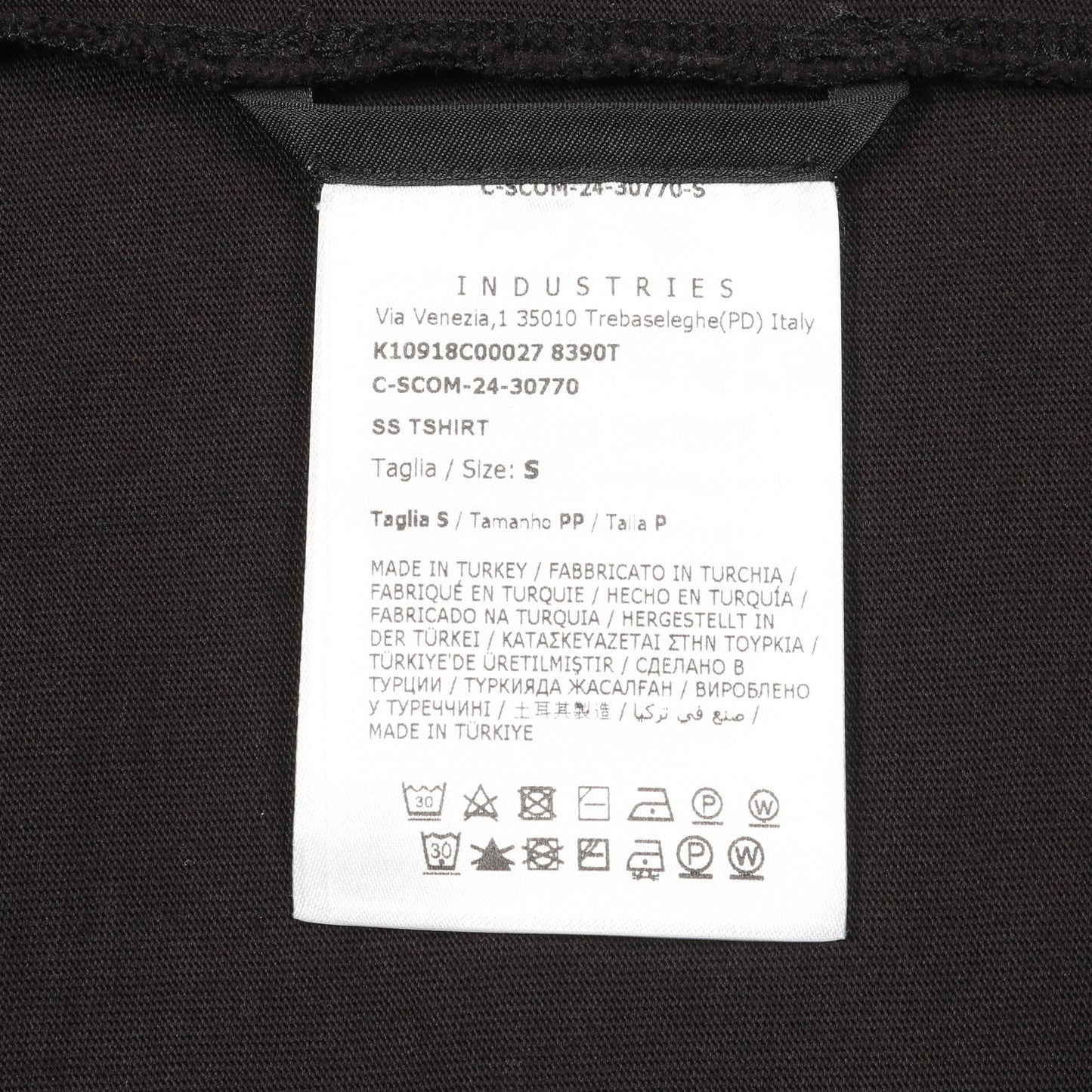ネックラインロゴ Tシャツ クルーネック コットン ブラック モンクレール トップス MONCLER