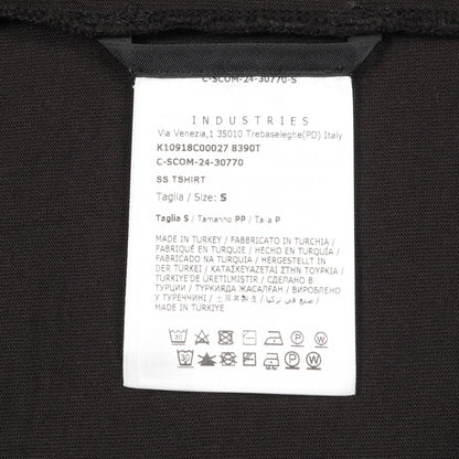 ネックラインロゴ Tシャツ クルーネック コットン ブラック モンクレール トップス MONCLER