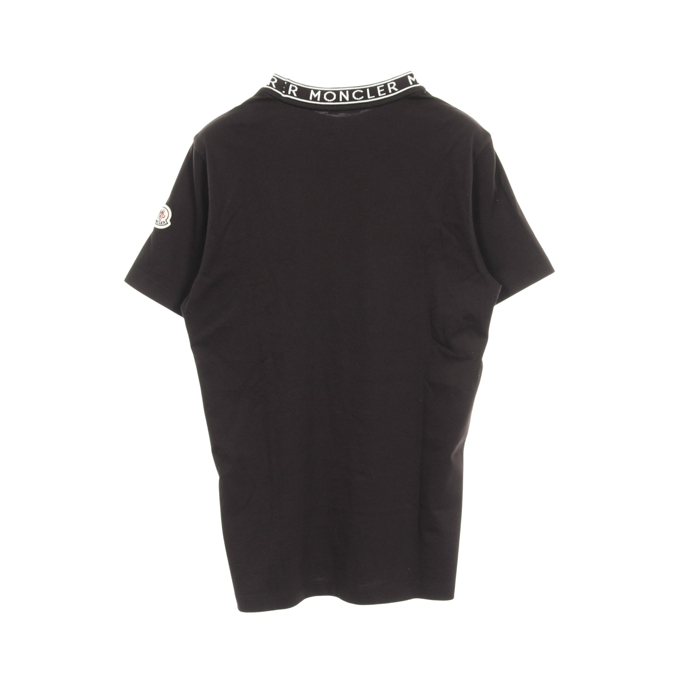 ネックラインロゴ Tシャツ クルーネック コットン ブラック