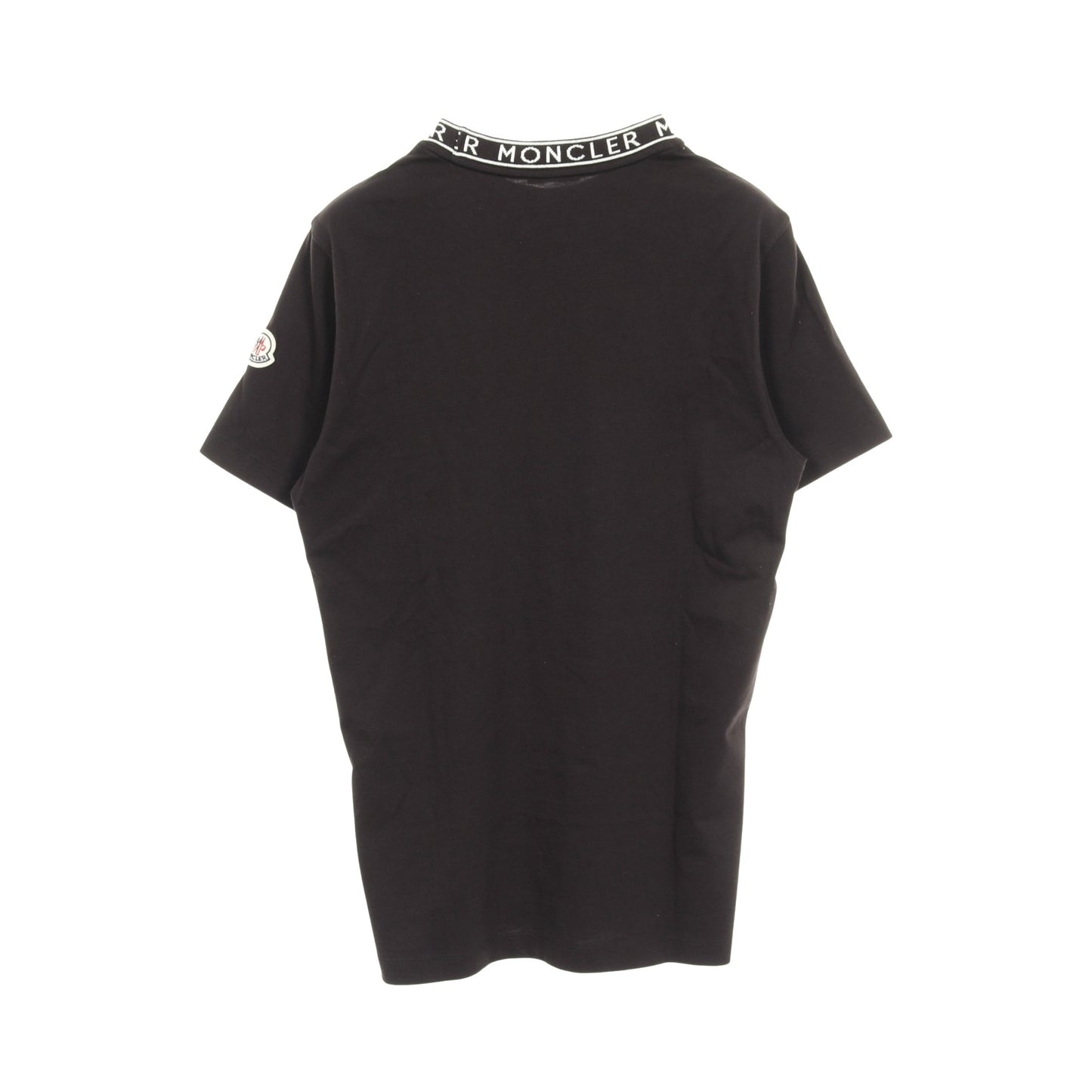 ネックラインロゴ Tシャツ クルーネック コットン ブラック モンクレール トップス MONCLER