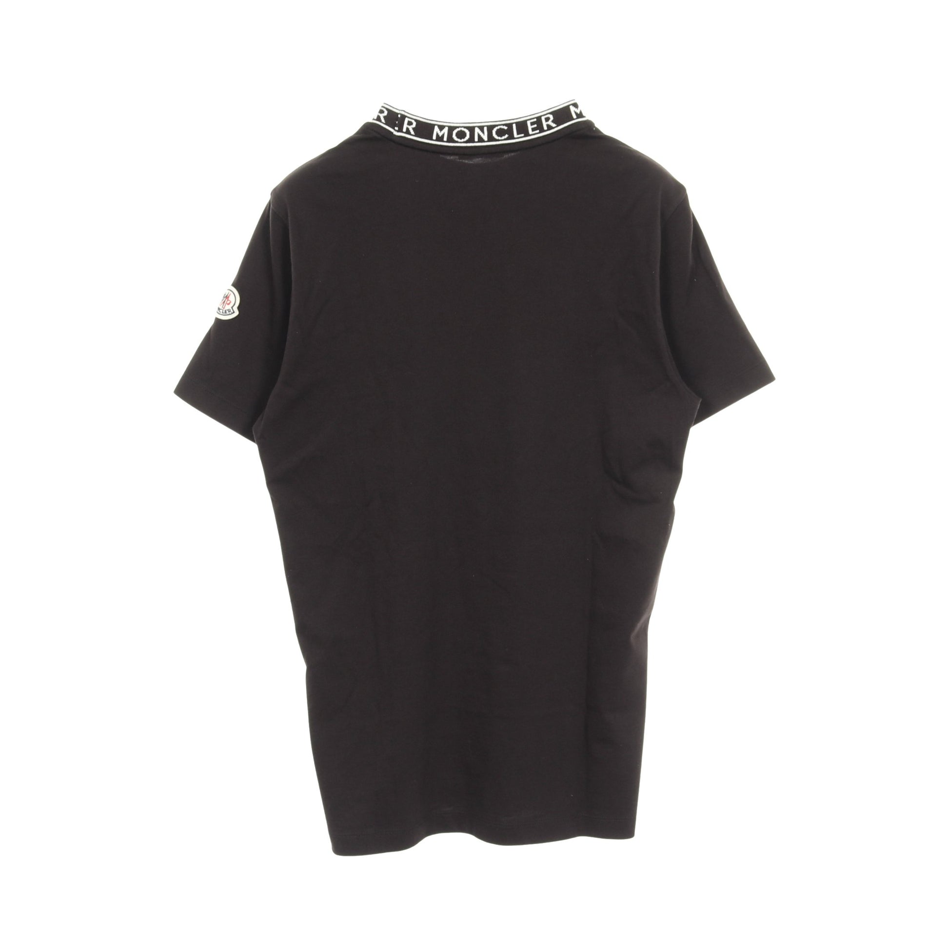 ネックラインロゴ Tシャツ クルーネック コットン ブラック モンクレール トップス MONCLER