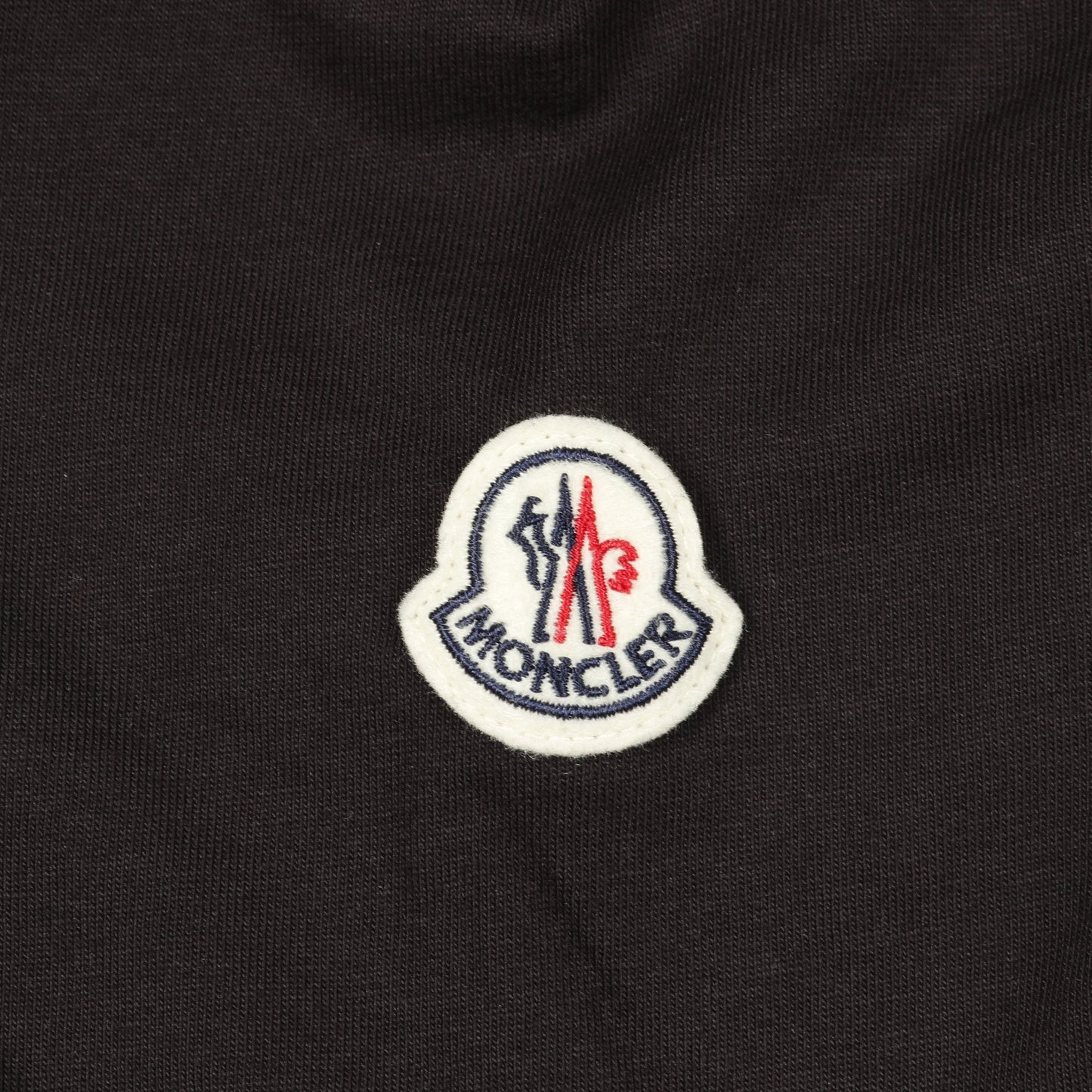 ネックラインロゴ Tシャツ クルーネック コットン ブラック モンクレール トップス MONCLER