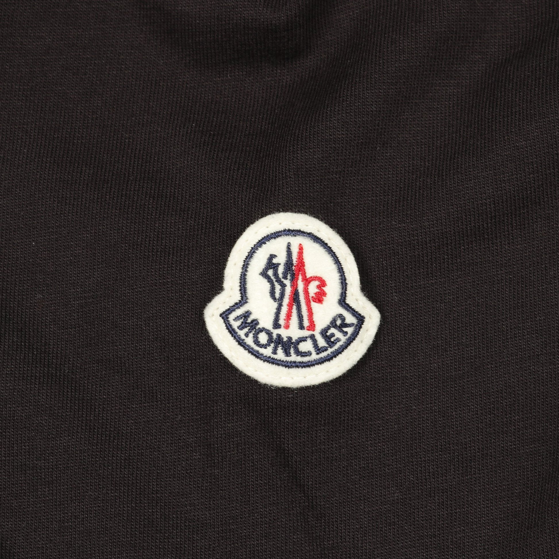 ネックラインロゴ Tシャツ クルーネック コットン ブラック モンクレール トップス MONCLER