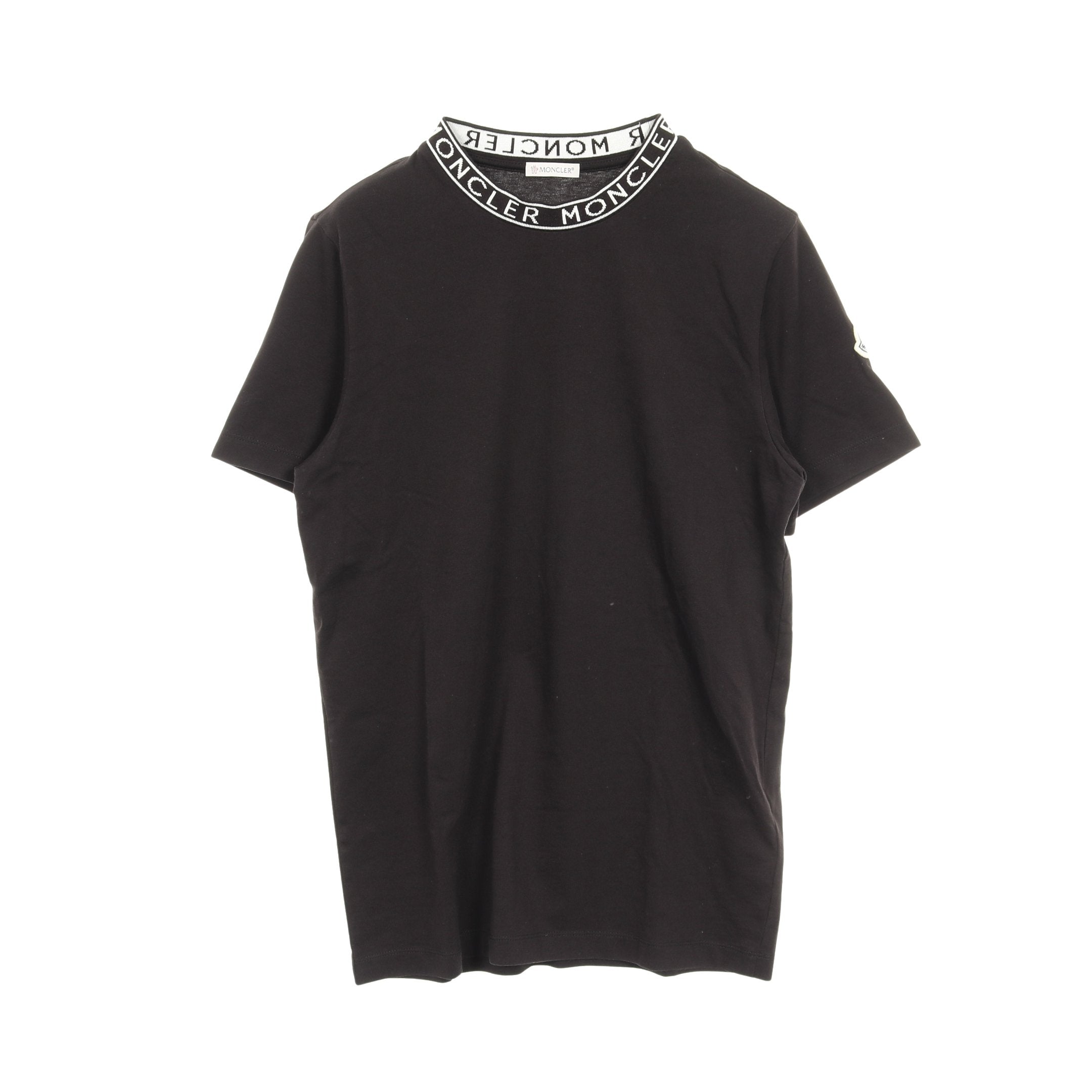 ネックラインロゴ Tシャツ クルーネック コットン ブラック