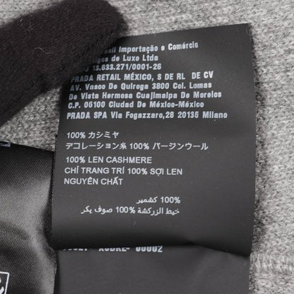 ニット イージーパンツ スウェットパンツ カシミヤ グレー トライアングルロゴ プラダ ボトムス PRADA