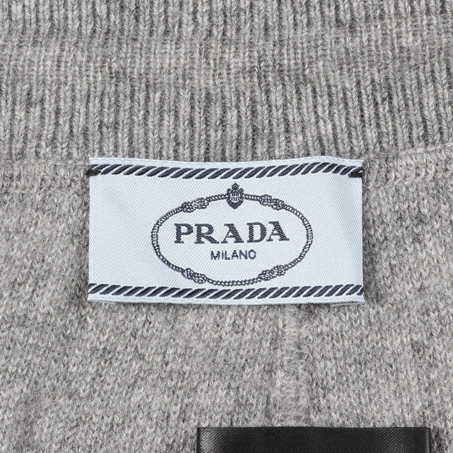 ニット イージーパンツ スウェットパンツ カシミヤ グレー トライアングルロゴ プラダ ボトムス PRADA