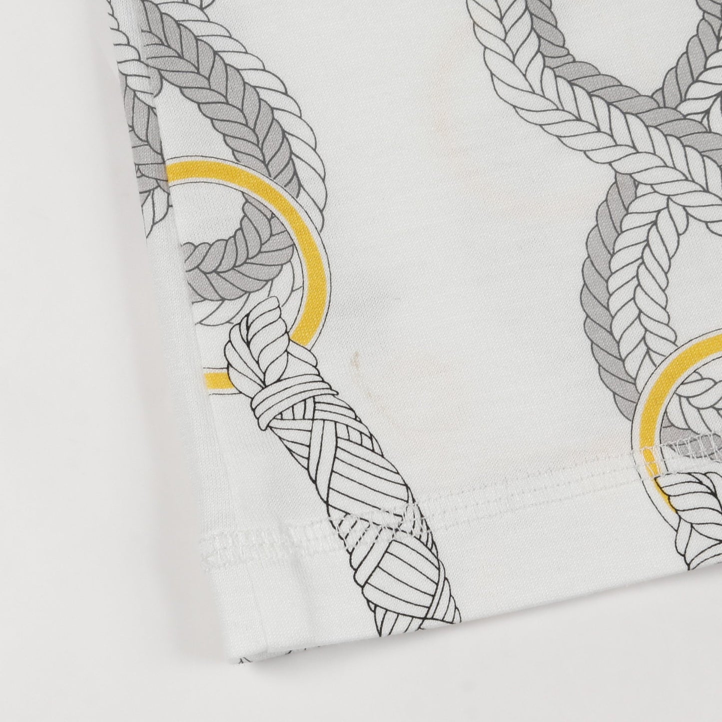 パルフロワリミックス Tシャツ コットン ホワイト グレー イエロー エルメス トップス HERMES