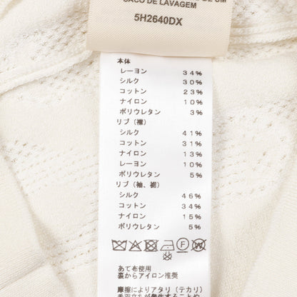 パルフロワリミックス ニット 半袖 レーヨン シルク コットン オフホワイト エルメス トップス HERMES