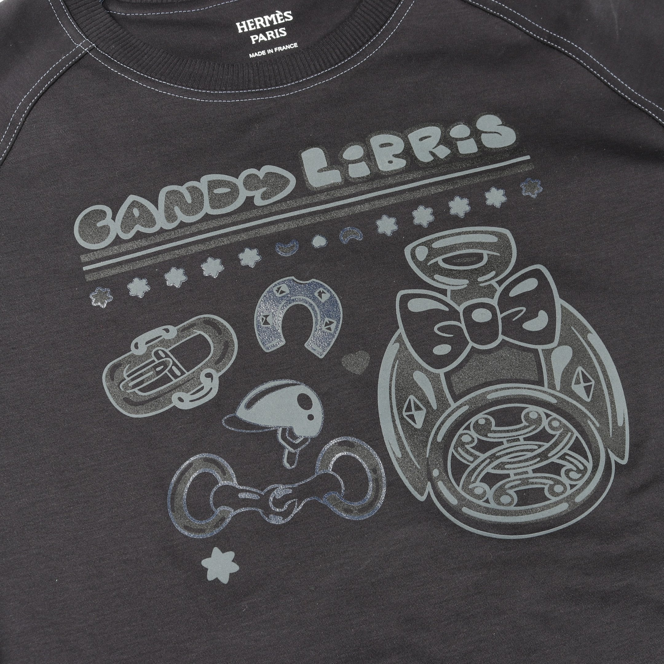 Candy Libris Tシャツ クルーネック 半袖 ラグランスリーブ コットン