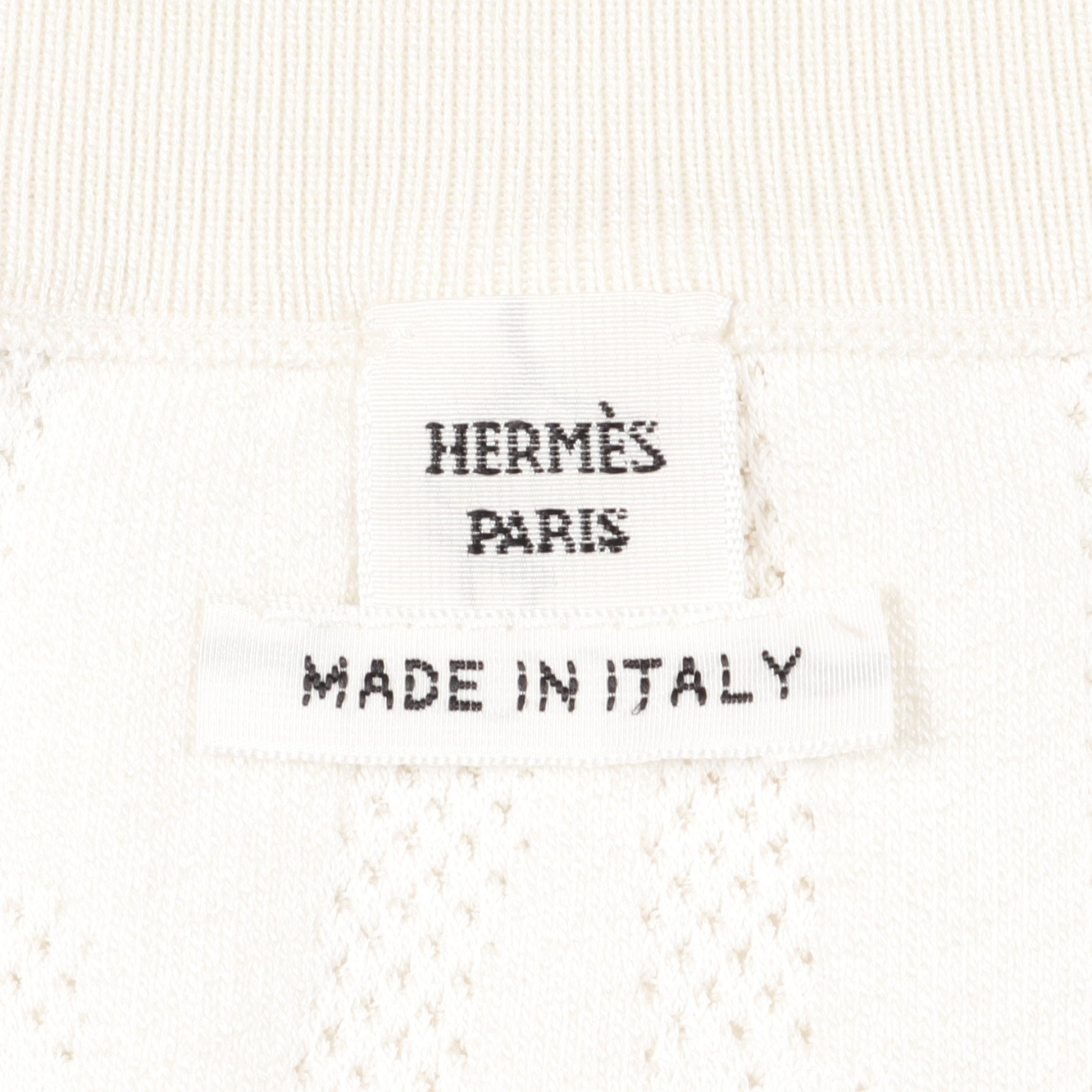 エルメス　プレタ　ホワイト　カーディガン エルメスプレタホワイトカーディガン