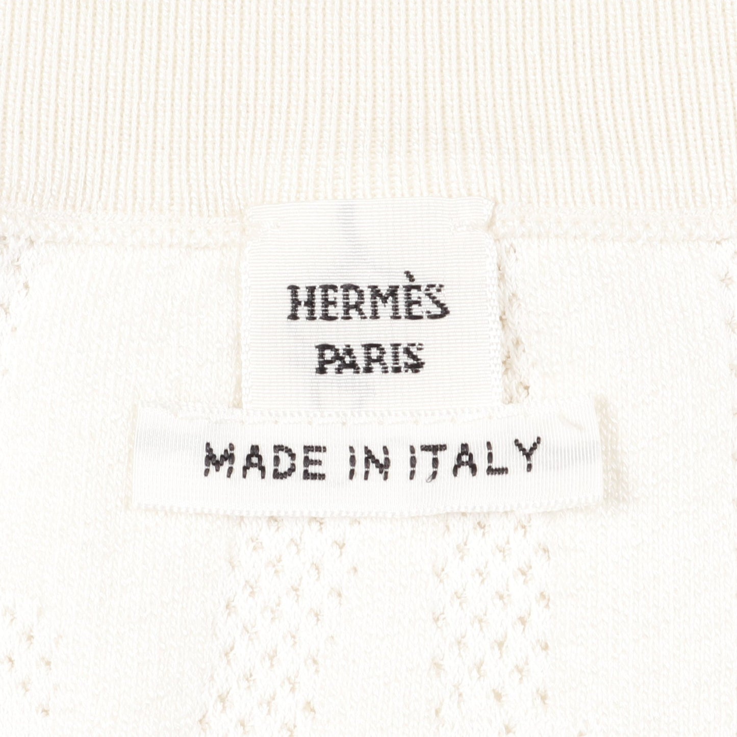 パルフロワリミックス カーディガン レーヨン シルク コットン オフホワイト ジップアップ エルメス トップス HERMES