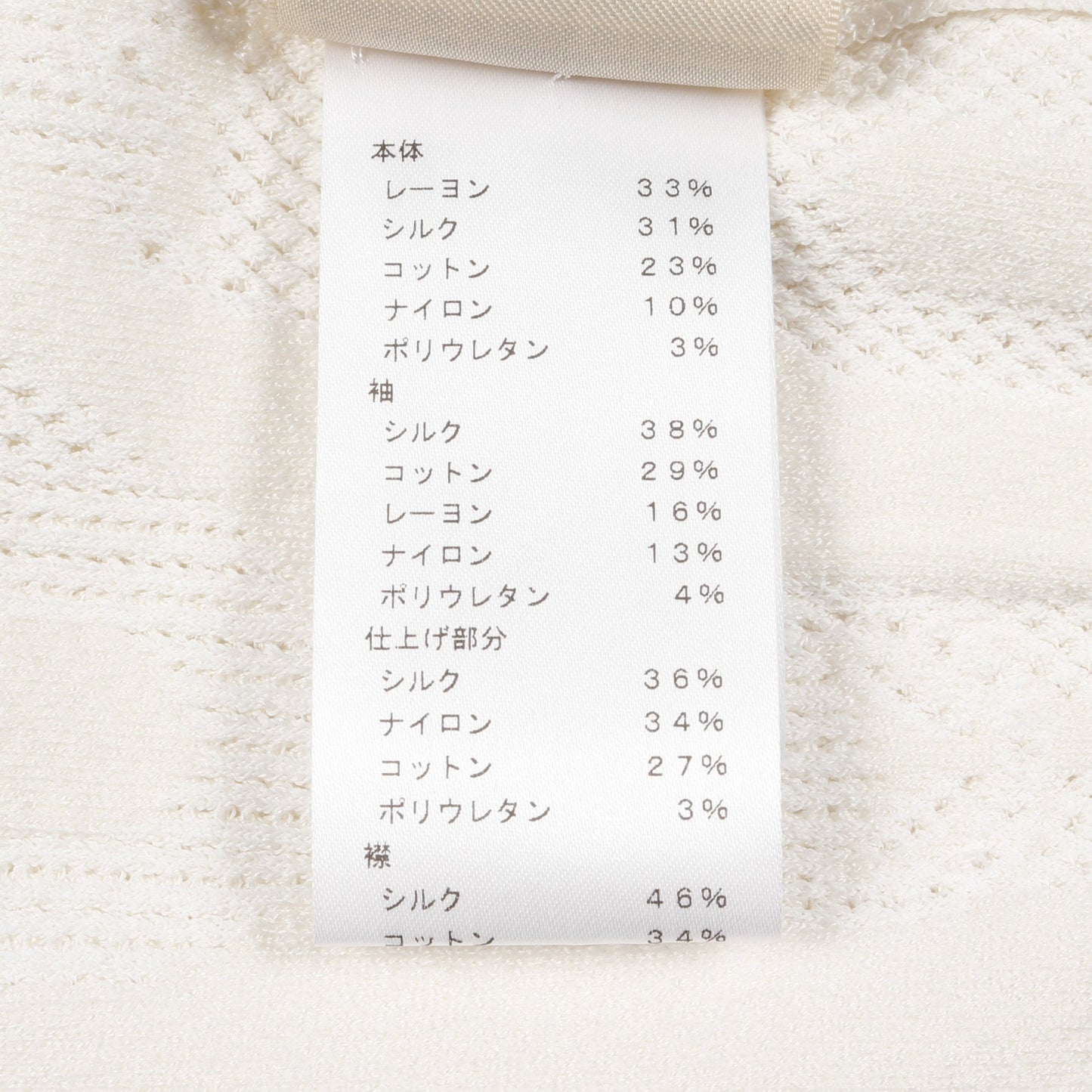パルフロワリミックス カーディガン レーヨン シルク コットン オフホワイト ジップアップ エルメス トップス HERMES