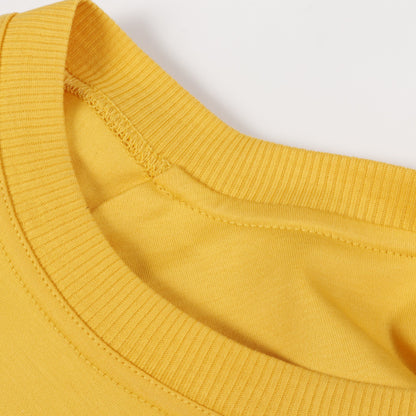 Tシャツ クルーネック 半袖 刺繍 コットン イエロー 透かし エルメス トップス HERMES