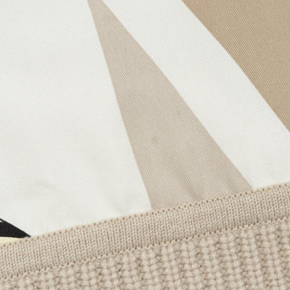 ツイルレーヌ Figure Artistique ニット ハイネック ウール カシミヤ シルク ベージュ マルチカラー スカーフ切替 エルメス トップス HERMES