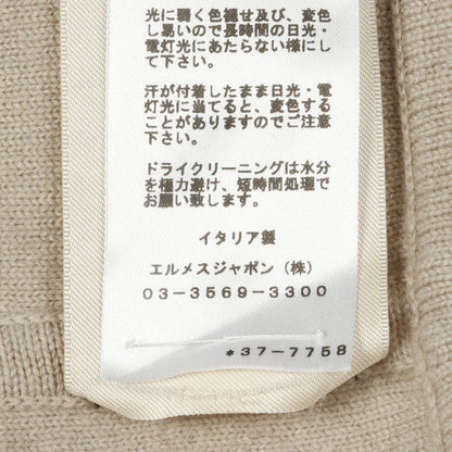ツイルレーヌ Figure Artistique ニット ハイネック ウール カシミヤ シルク ベージュ マルチカラー スカーフ切替 エルメス トップス HERMES