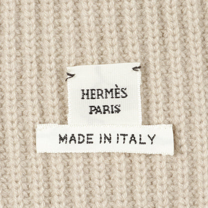 ツイルレーヌ Figure Artistique ニット ハイネック ウール カシミヤ シルク ベージュ マルチカラー スカーフ切替 エルメス トップス HERMES