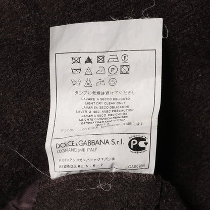 ダブルブレスト テーラードジャケット ウール ブラウン ドルチェアンドガッバーナ アウター DOLCE&GABBANA