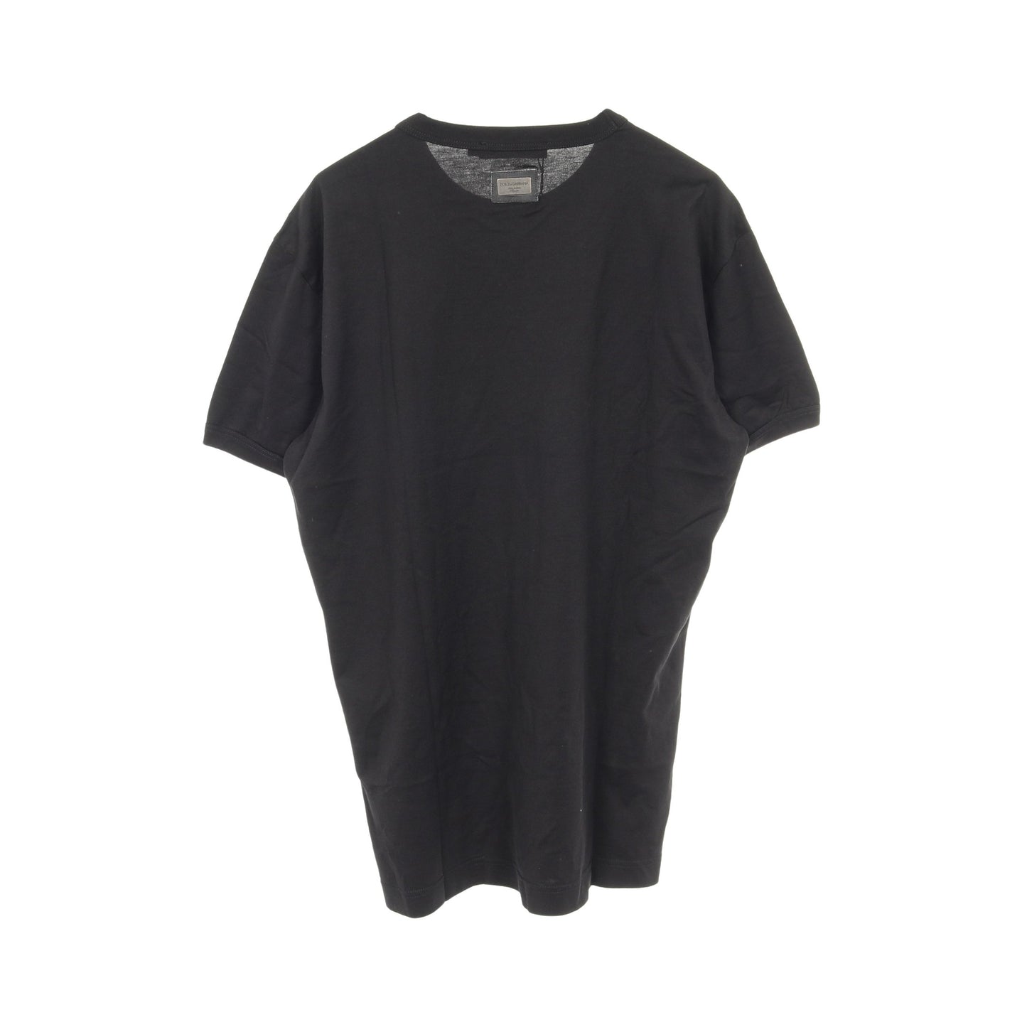 Tシャツ クルーネック 半袖 コットン ブラック ドルチェアンドガッバーナ トップス DOLCE&GABBANA