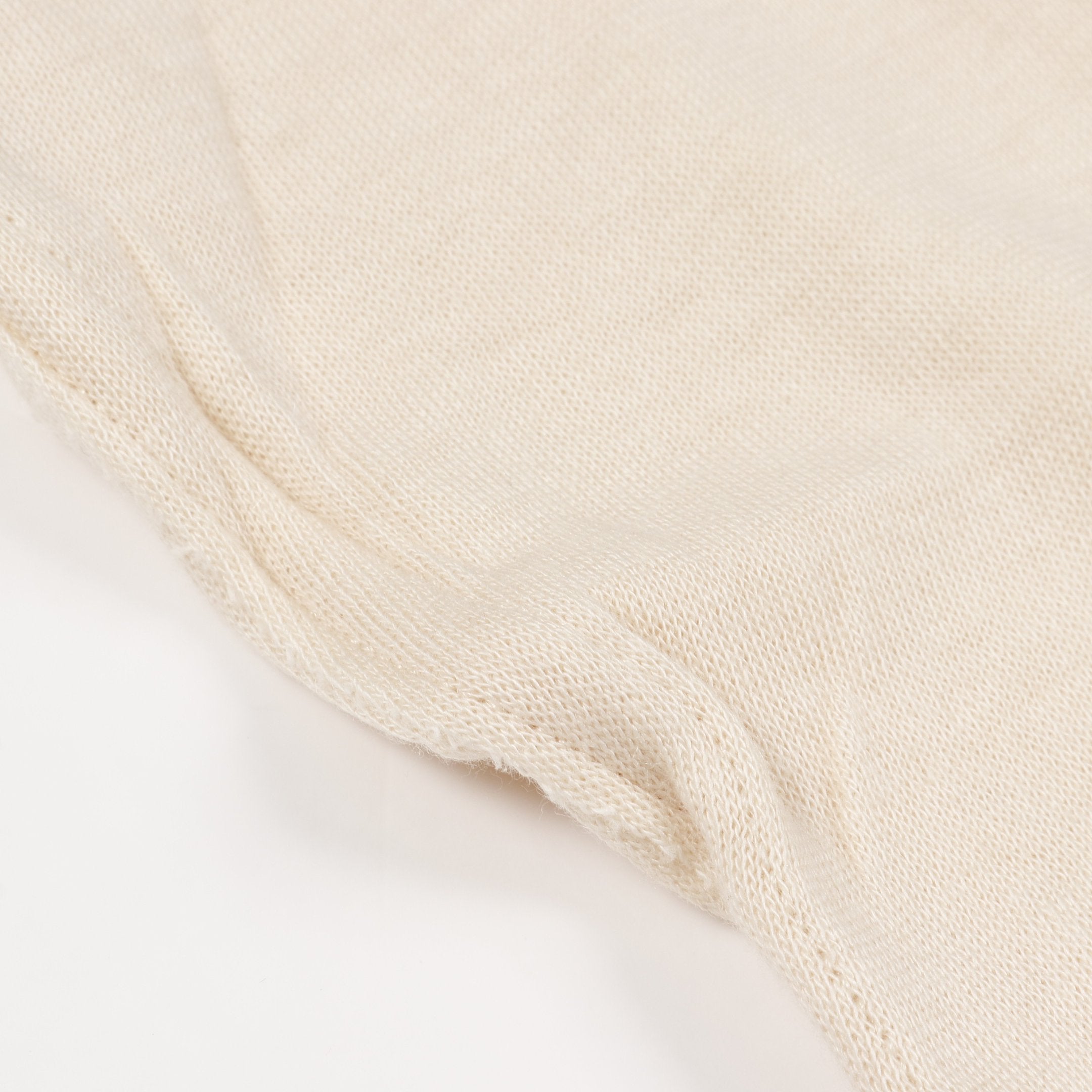 ニット クルーネック コットン カシミヤ ライトベージュ ドルチェ