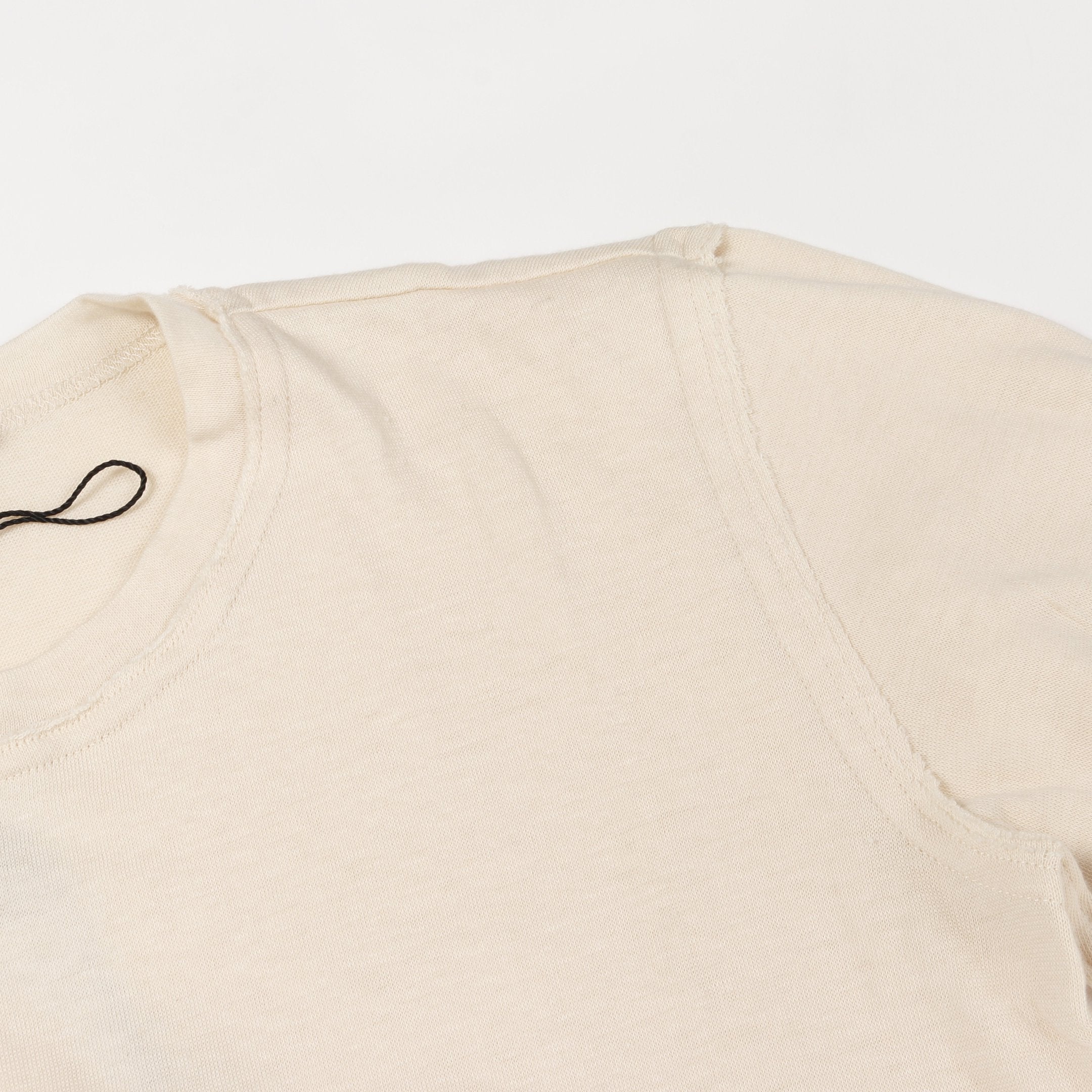 ニット クルーネック コットン カシミヤ ライトベージュ