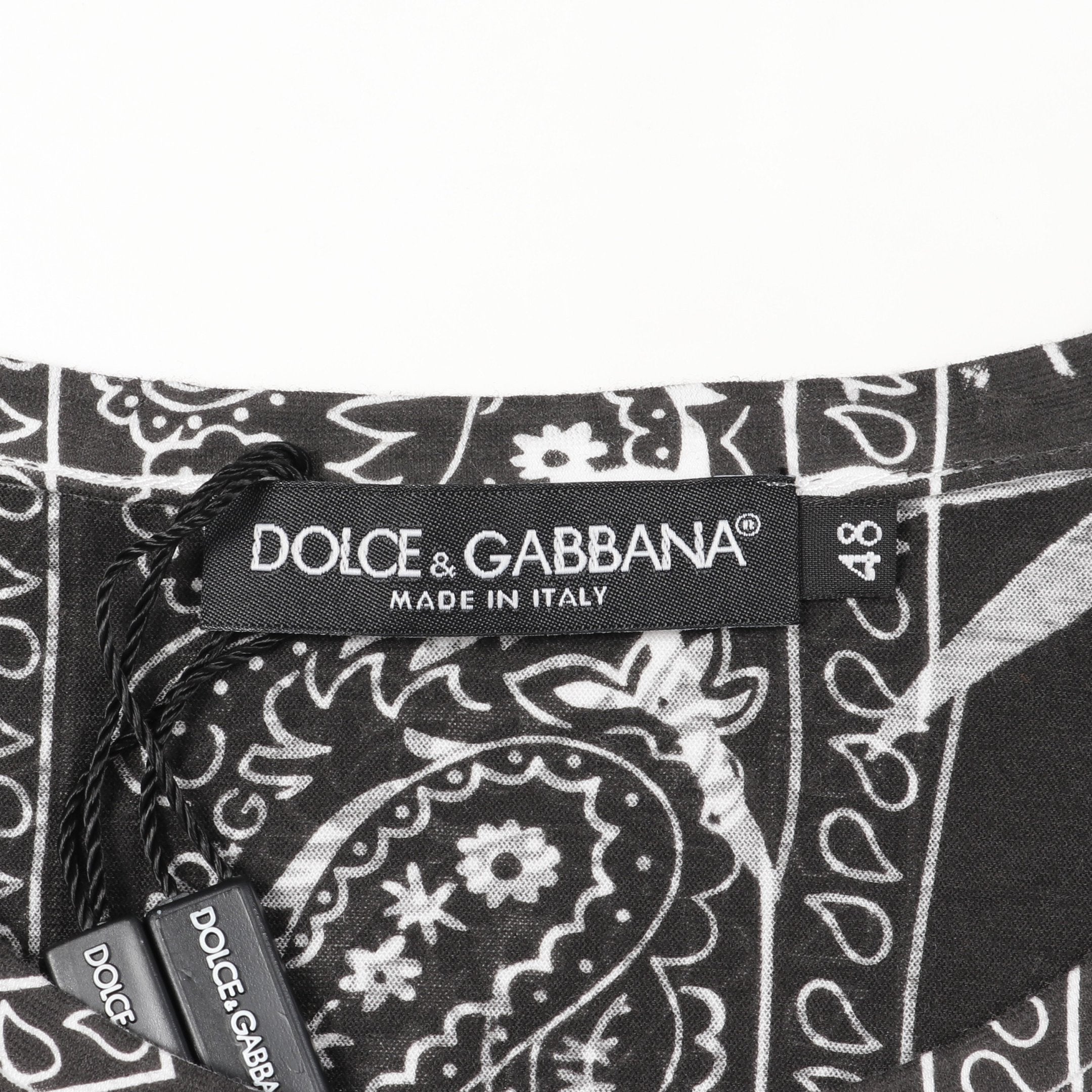 Tシャツ クルーネック 半袖 バンダナ コットン ブラック Tシャツ クルーネック 半袖 バンダナ コットン ブラック