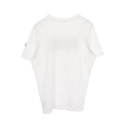 ロゴ Tシャツ クルーネック トリコロールモチーフ コットン ホワイト レッド ネイビー モンクレール トップス MONCLER