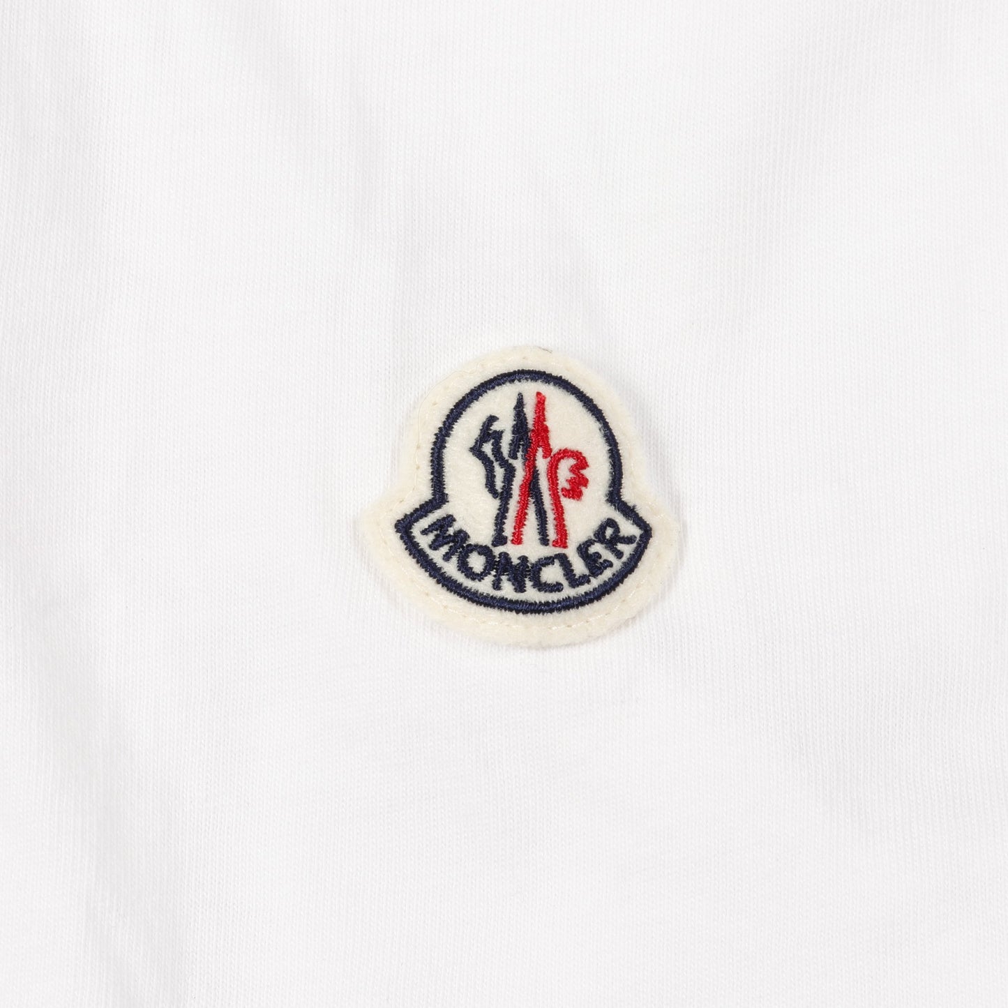ロゴ Tシャツ クルーネック トリコロールモチーフ コットン ホワイト レッド ネイビー モンクレール トップス MONCLER