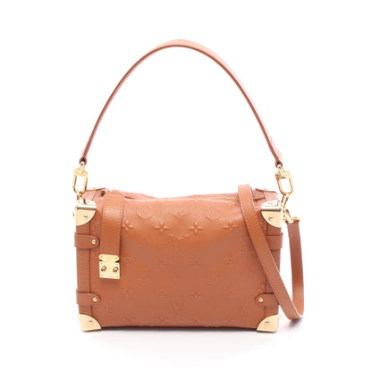 サイドトランクPM モノグラム タン ハンドバッグ レザー ブラウン 2WAY ルイヴィトン バッグ LOUIS VUITTON