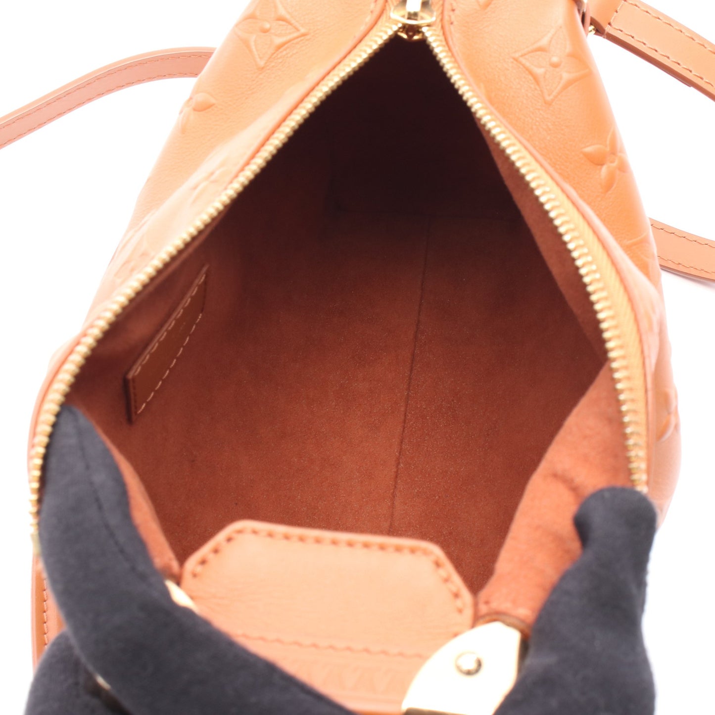 サイドトランクPM モノグラム タン ハンドバッグ レザー ブラウン 2WAY ルイヴィトン バッグ LOUIS VUITTON