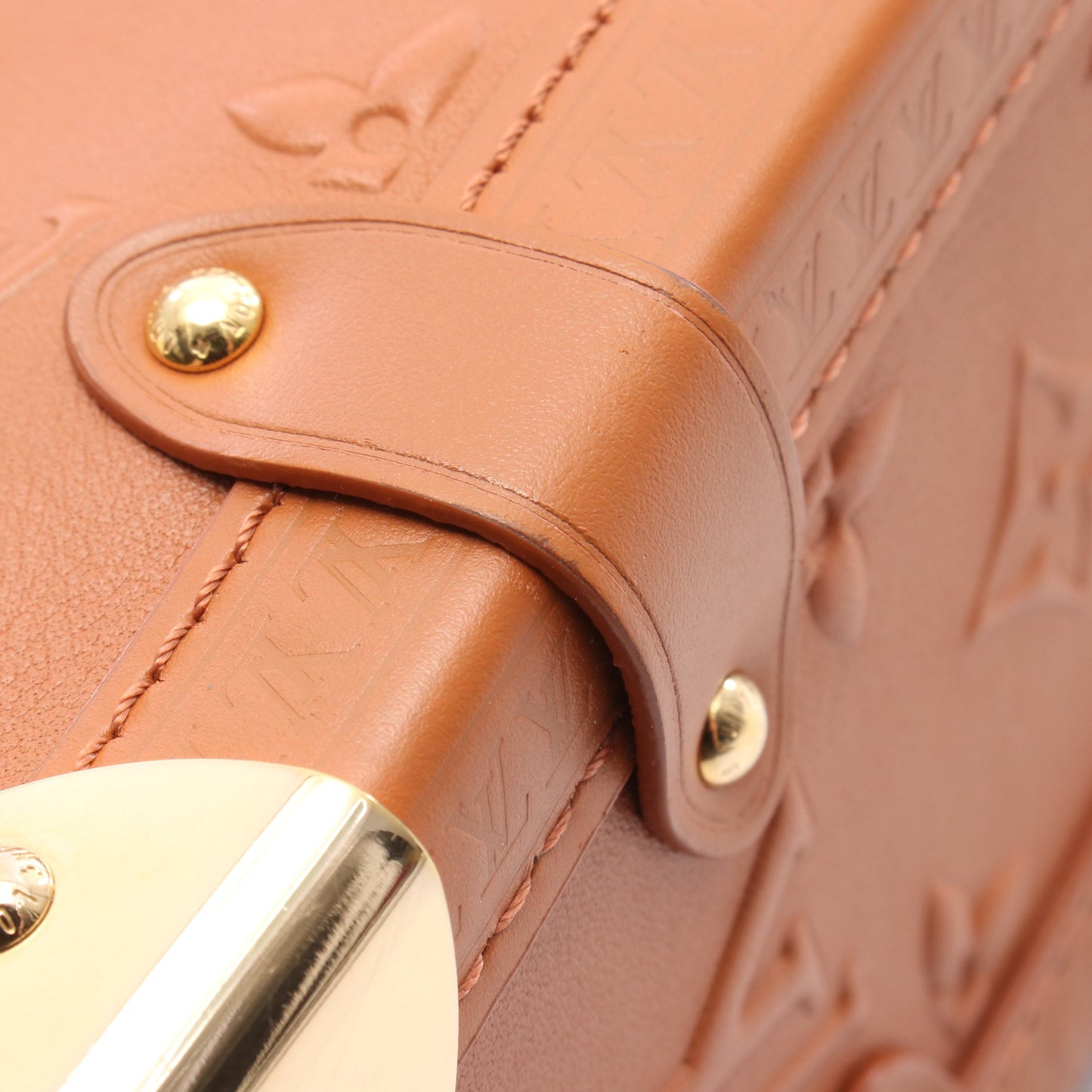 サイドトランクPM モノグラム タン ハンドバッグ レザー ブラウン 2WAY ルイヴィトン バッグ LOUIS VUITTON
