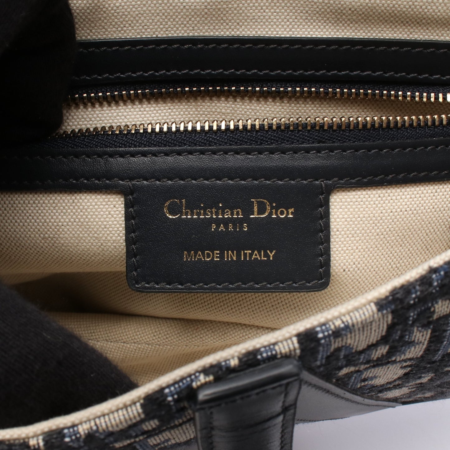 サドルバッグ オブリークジャカード ハンドバッグ キャンバス レザー ネイビー グレー 2WAY クリスチャンディオール バッグ Christian Dior