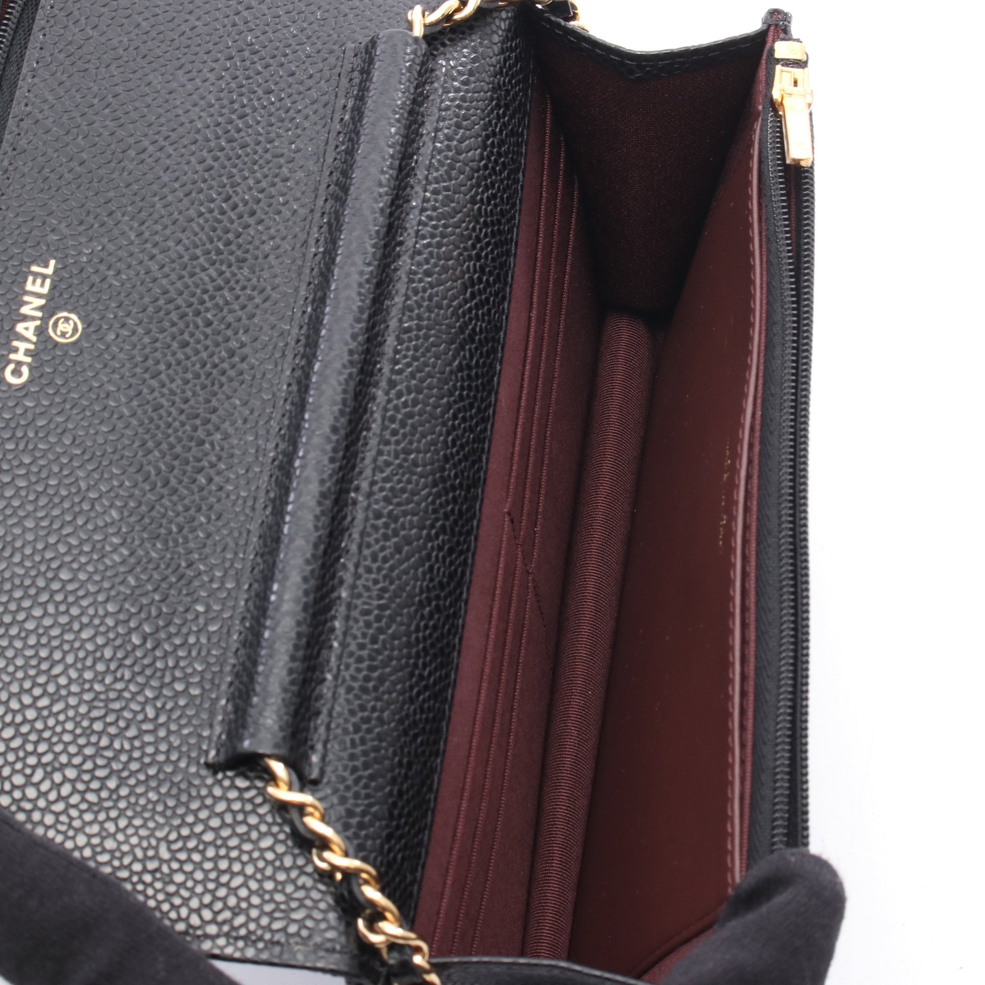 マトラッセ チェーンウォレット キャビアスキン ブラック ゴールド金具 シャネル バッグ CHANEL