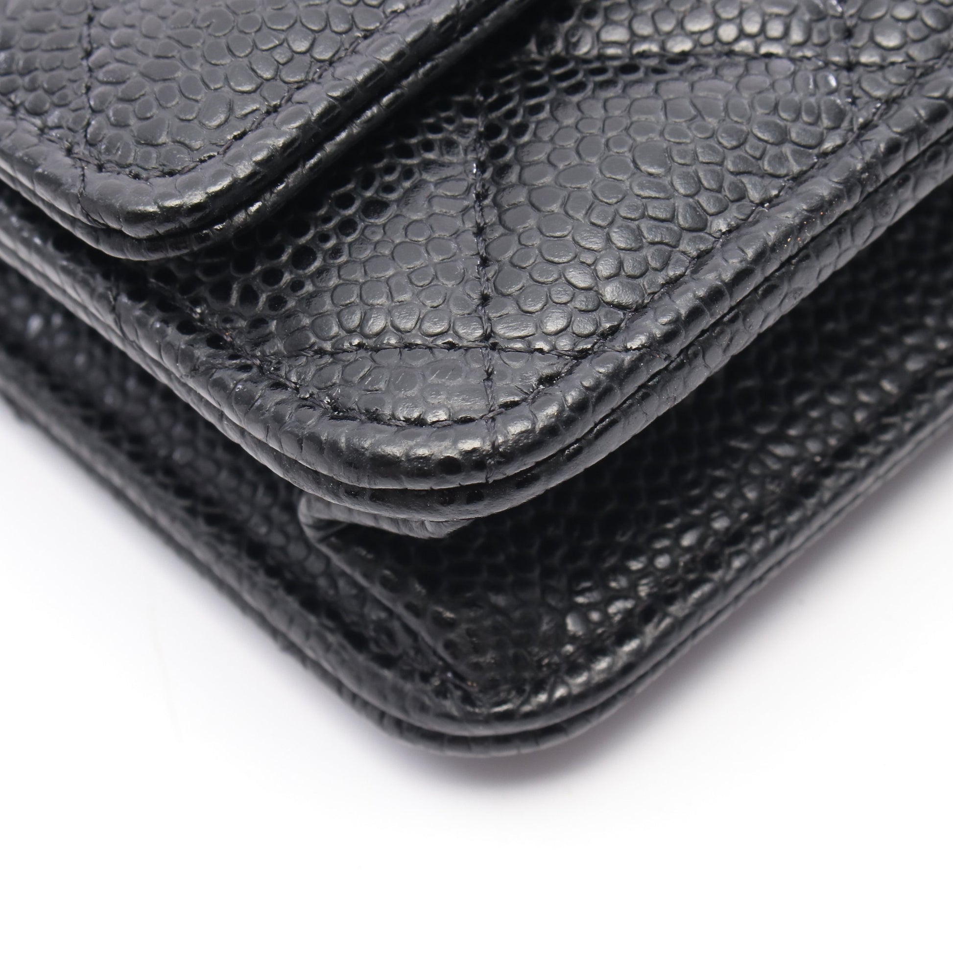 マトラッセ チェーンウォレット キャビアスキン ブラック ゴールド金具 シャネル バッグ CHANEL