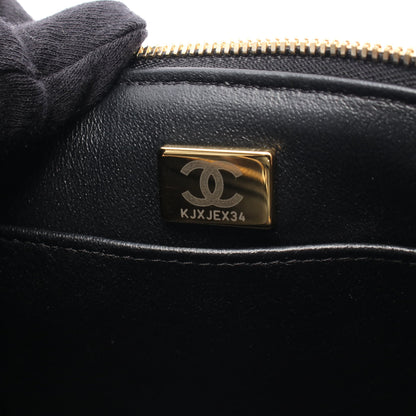 マトラッセ チェーンショルダーバッグ キャビアスキン ブラック ゴールド金具 シャネル バッグ CHANEL