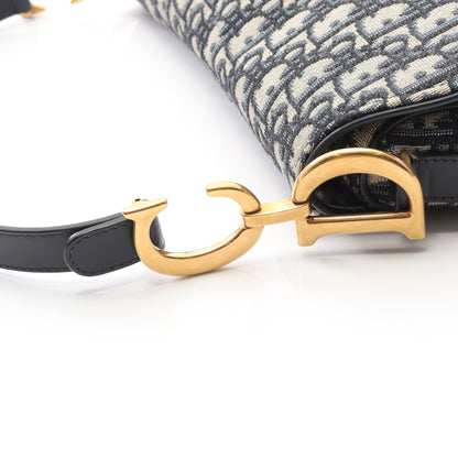サドルバッグ ハンドバッグ キャンバス レザー ベージュ ネイビー 2WAY クリスチャンディオール バッグ Christian Dior