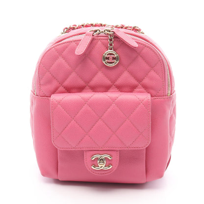 マトラッセ バックパック リュックサック キャビアスキン ピンク ゴールド金具 シャネル バッグ CHANEL