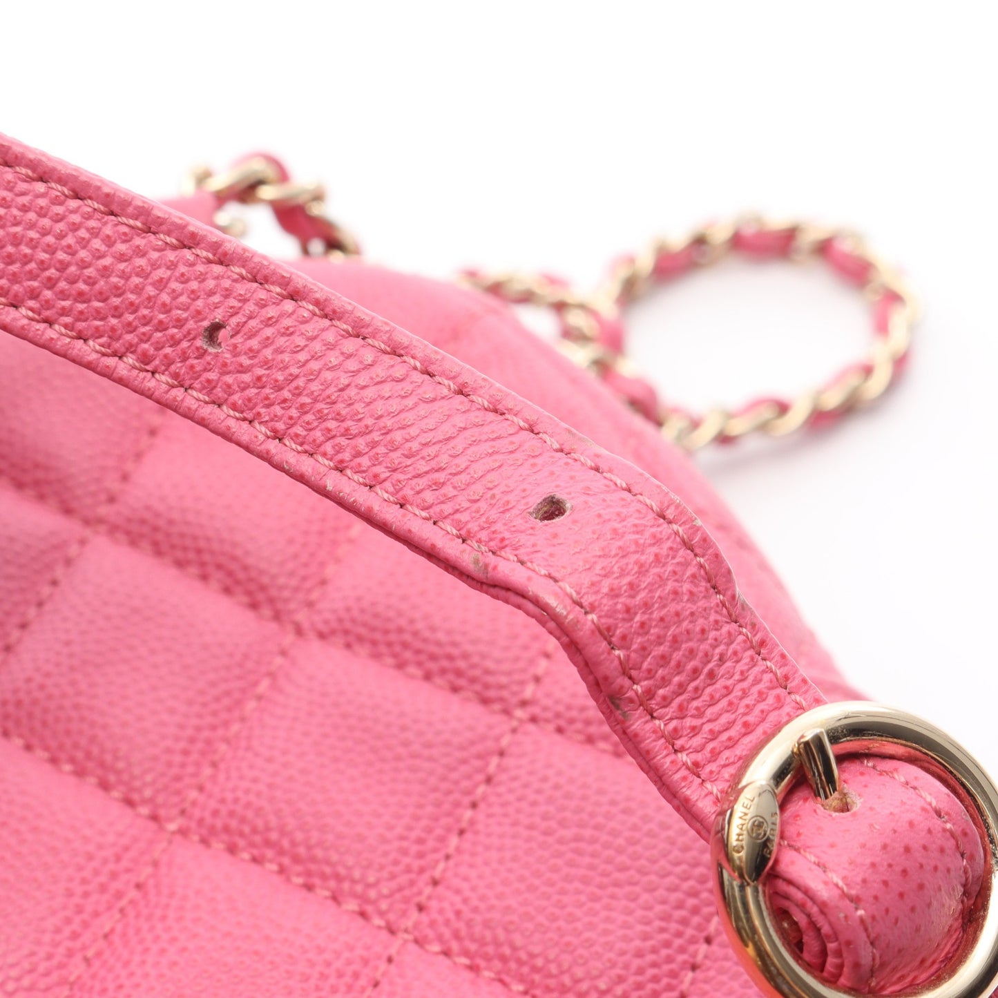 マトラッセ バックパック リュックサック キャビアスキン ピンク ゴールド金具 シャネル バッグ CHANEL