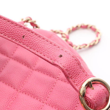 マトラッセ バックパック リュックサック キャビアスキン ピンク ゴールド金具 シャネル バッグ CHANEL