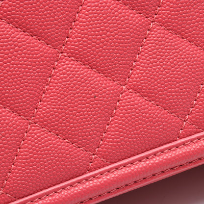 CCフィグリー バニティバッグ チェーンショルダーバッグ キャビアスキン ピンク ゴールド金具 シャネル バッグ CHANEL