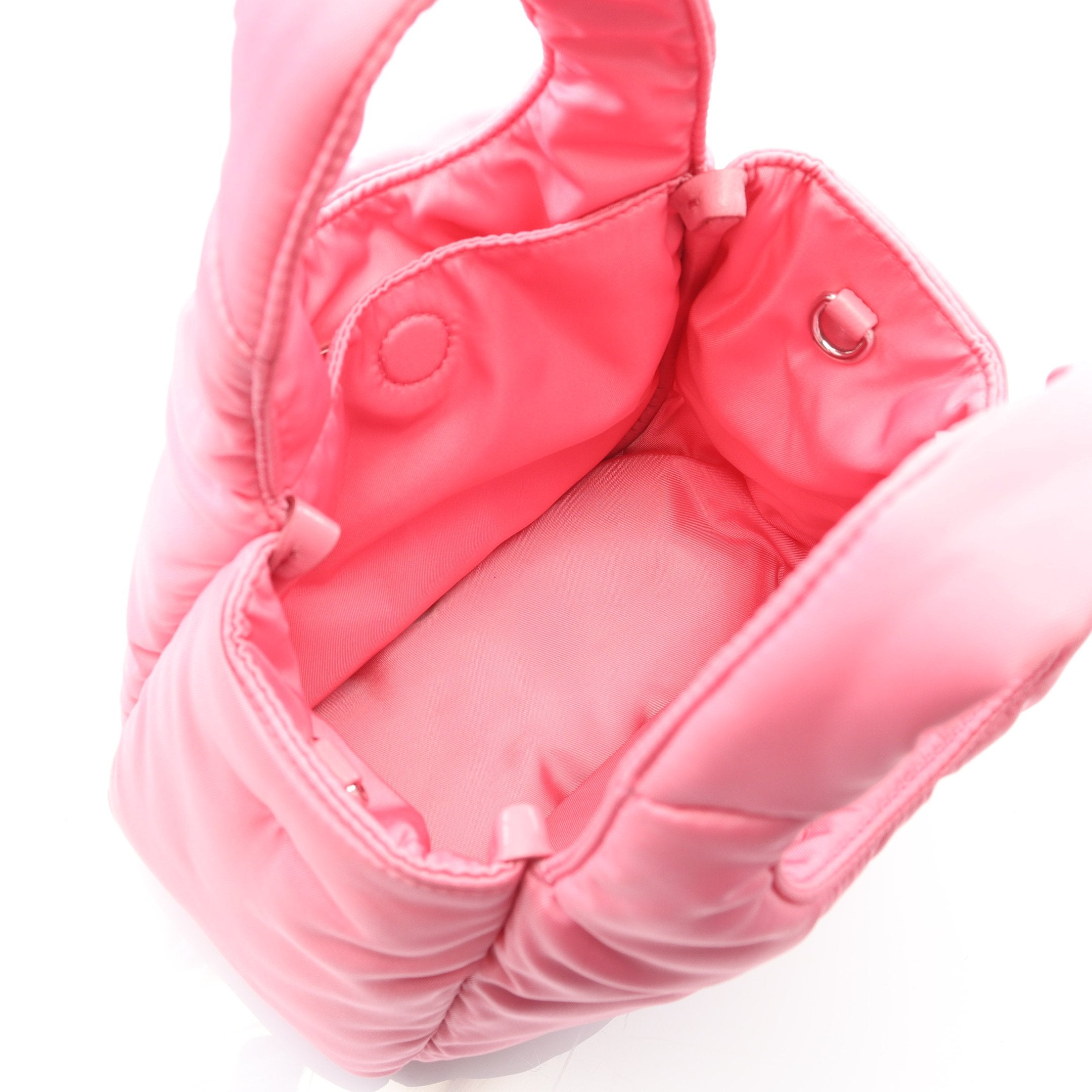 PRADA ピンク ナイロン ハンドバッグ Re-Nylon ハンドバッグ ナイロン ピンク 2WAY プラダ – RECLO