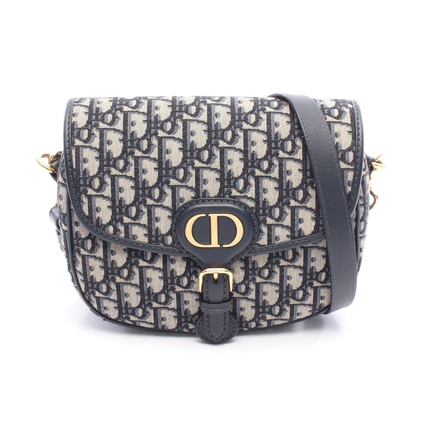 BOBBY ボビー ミディアム ショルダーバッグ キャンバス レザー ネイビー グレー クリスチャンディオール バッグ Christian Dior