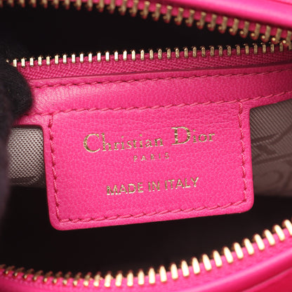 LADY DIOR レディディオール カナージュ ハンドバッグ レザー ピンクパープル 2WAY クリスチャンディオール バッグ Christian Dior