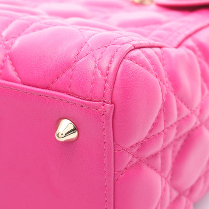 LADY DIOR レディディオール カナージュ ハンドバッグ レザー ピンクパープル 2WAY クリスチャンディオール バッグ Christian Dior