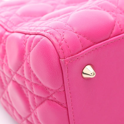 LADY DIOR レディディオール カナージュ ハンドバッグ レザー ピンクパープル 2WAY クリスチャンディオール バッグ Christian Dior