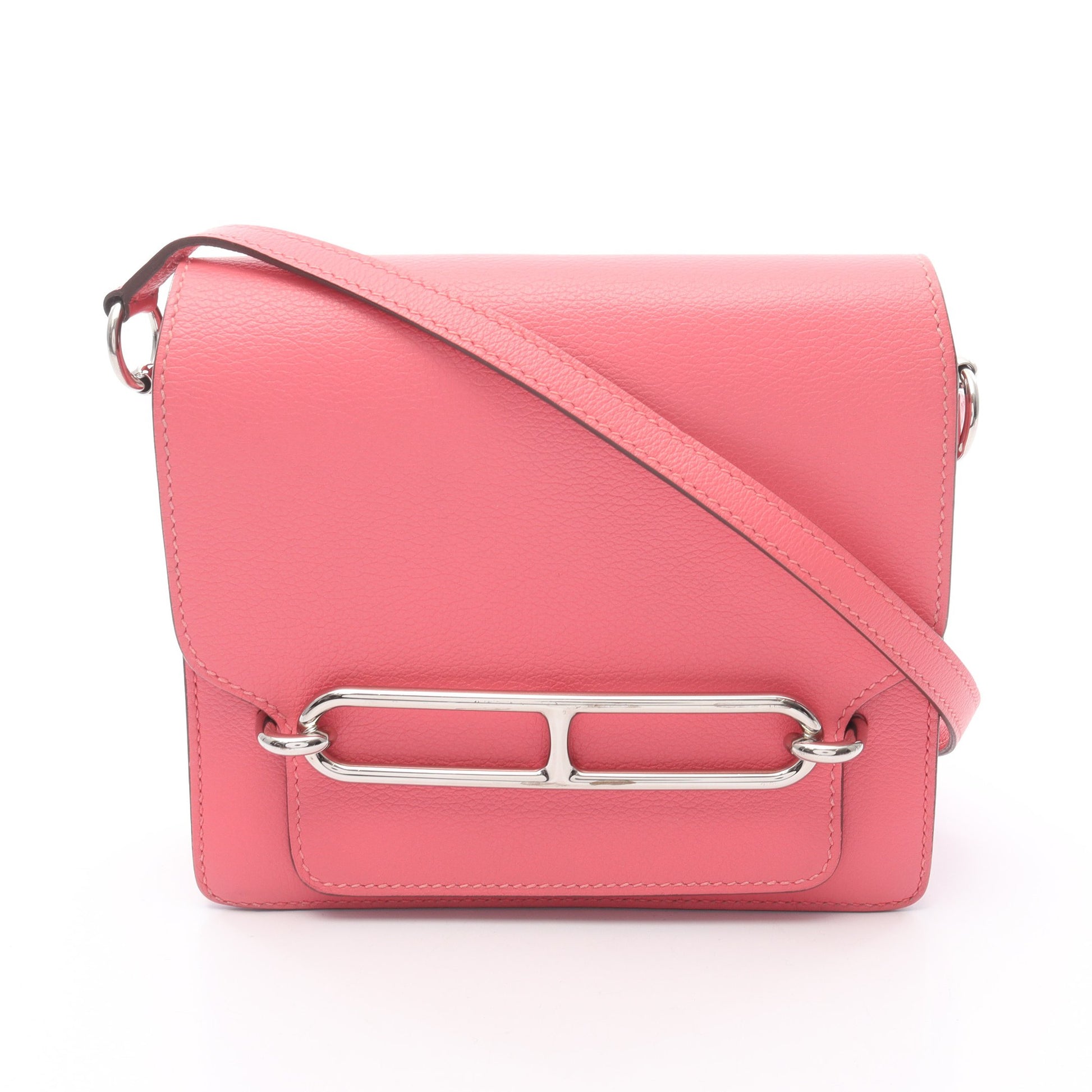 ロウリス ミニ ローズアザレ ショルダーバッグ エバーカラー ピンク シルバー金具 Y刻印 エルメス バッグ HERMES