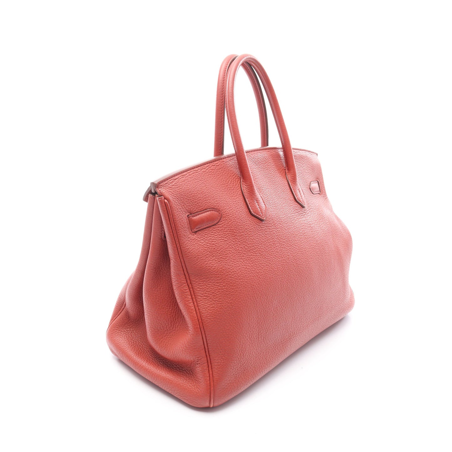 バーキン35 ブリック ハンドバッグ トリヨンクレマンス オレンジブラウン シルバー金具 □N刻印 エルメス バッグ HERMES